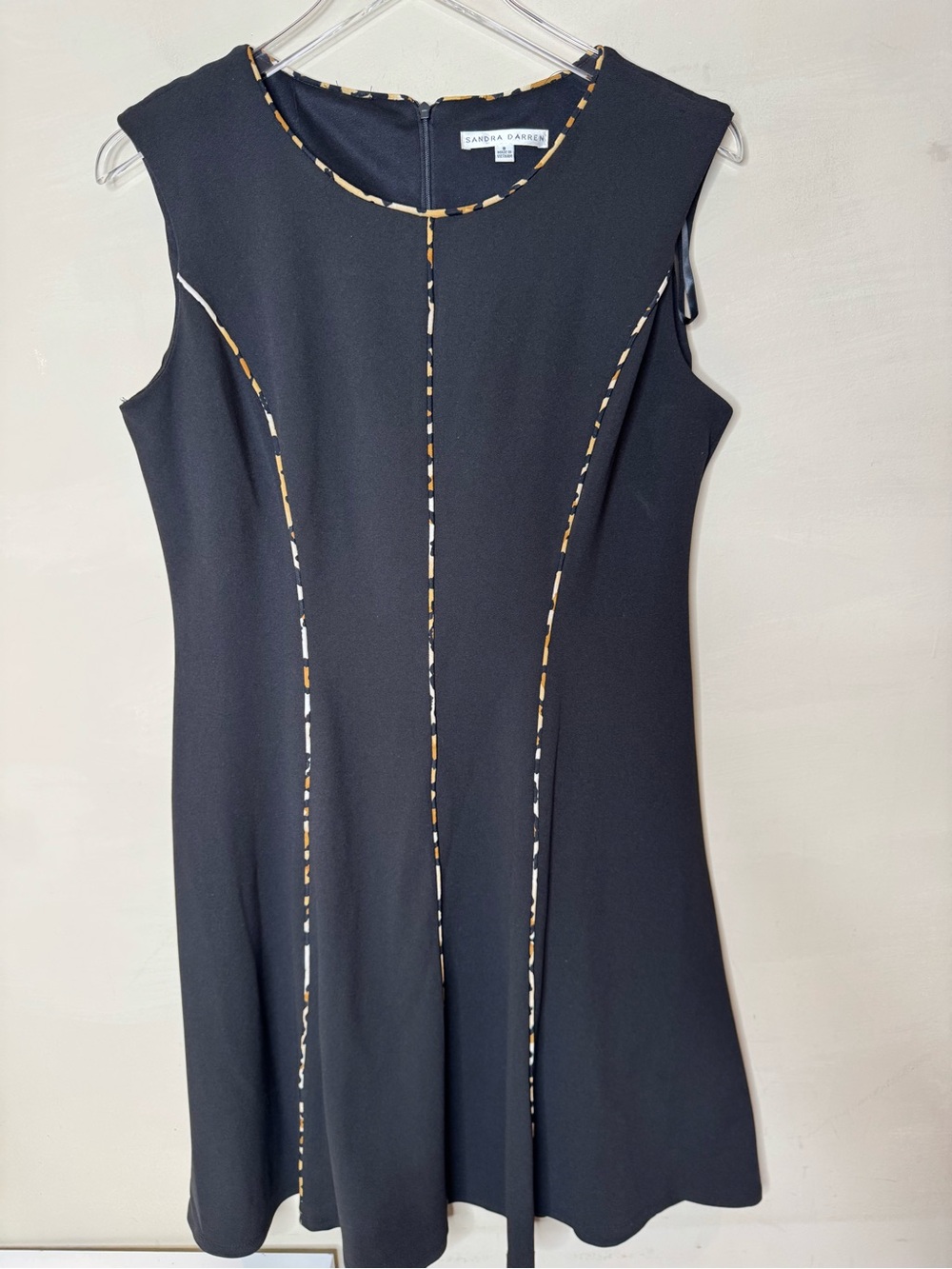 Sandra Darren Black Sleeveless Fit & Flare Dress Size 8 - Picture 3 of 9